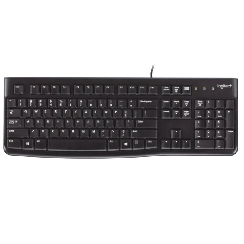 Teclado Logitech c/fio K120 Preto