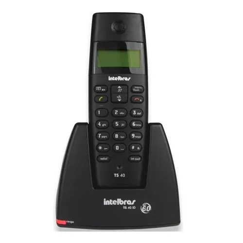 Telefone Intelbras TS40 ID S/ Fio Preto
